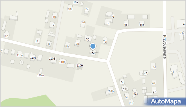 Pogrzybów, Pogrzybów, 7e, mapa Pogrzybów