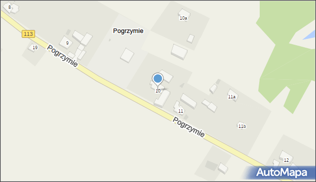 Pogrzymie, Pogrzymie, 10, mapa Pogrzymie