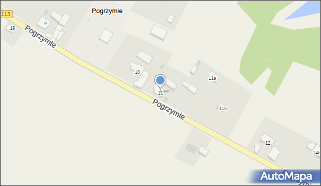 Pogrzymie, Pogrzymie, 11, mapa Pogrzymie