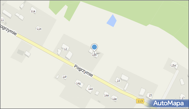 Pogrzymie, Pogrzymie, 14b, mapa Pogrzymie