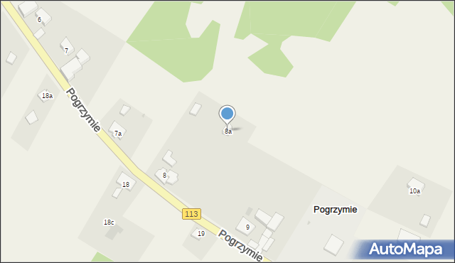 Pogrzymie, Pogrzymie, 8a, mapa Pogrzymie