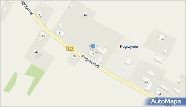 Pogrzymie, Pogrzymie, 9, mapa Pogrzymie