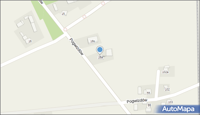 Pogwizdów, Pogwizdów, 16a, mapa Pogwizdów