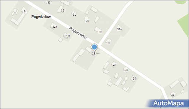 Pogwizdów, Pogwizdów, 28a, mapa Pogwizdów