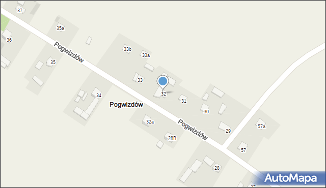 Pogwizdów, Pogwizdów, 32, mapa Pogwizdów