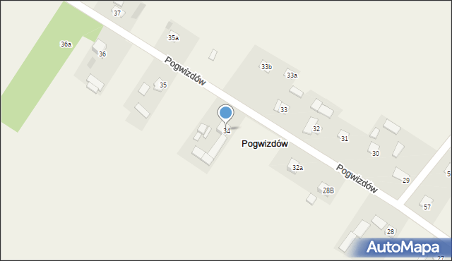 Pogwizdów, Pogwizdów, 34, mapa Pogwizdów