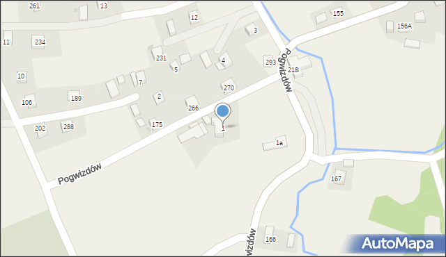 Pogwizdów, Pogwizdów, 1, mapa Pogwizdów