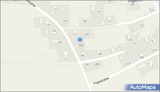 Pogwizdów, Pogwizdów, 10, mapa Pogwizdów