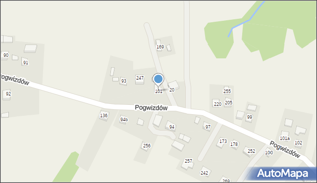 Pogwizdów, Pogwizdów, 101, mapa Pogwizdów