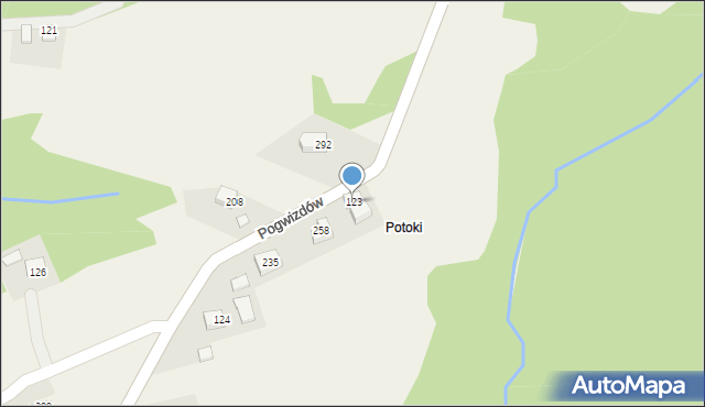Pogwizdów, Pogwizdów, 123, mapa Pogwizdów