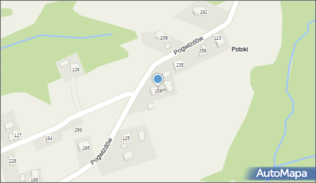 Pogwizdów, Pogwizdów, 124, mapa Pogwizdów