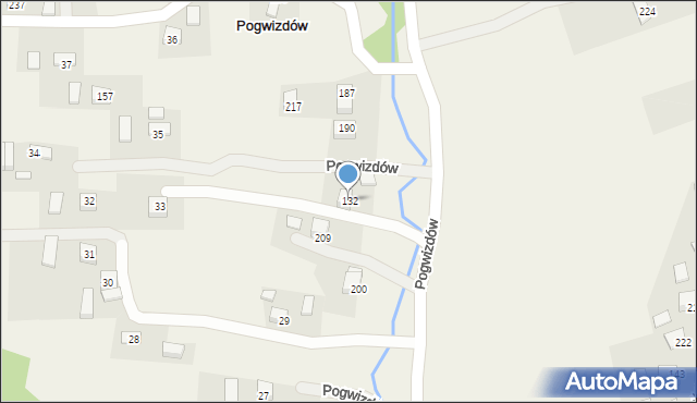Pogwizdów, Pogwizdów, 132, mapa Pogwizdów