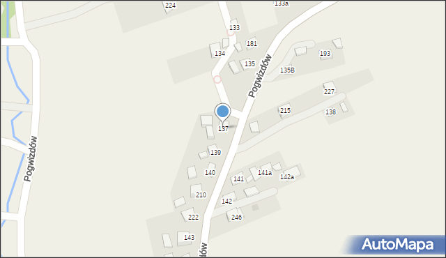 Pogwizdów, Pogwizdów, 137, mapa Pogwizdów