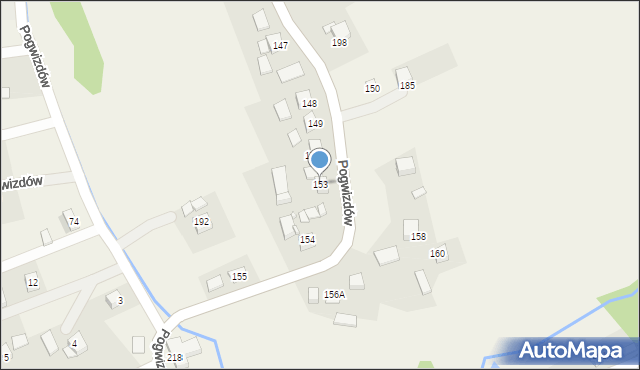 Pogwizdów, Pogwizdów, 153, mapa Pogwizdów