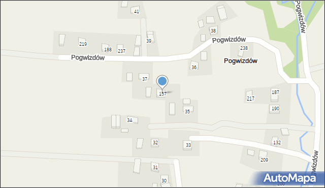 Pogwizdów, Pogwizdów, 157, mapa Pogwizdów