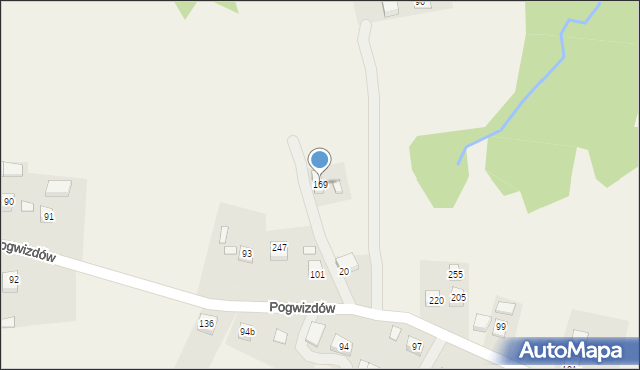 Pogwizdów, Pogwizdów, 169, mapa Pogwizdów