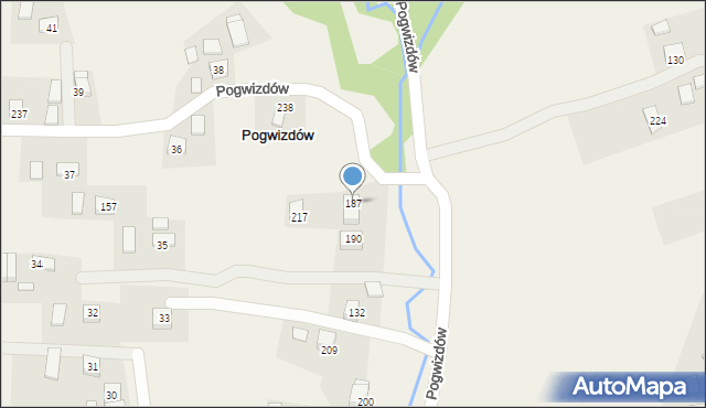 Pogwizdów, Pogwizdów, 187, mapa Pogwizdów