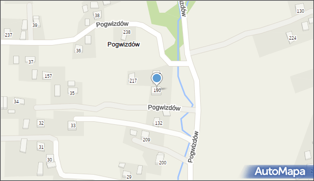 Pogwizdów, Pogwizdów, 190, mapa Pogwizdów