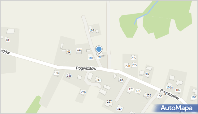 Pogwizdów, Pogwizdów, 206, mapa Pogwizdów