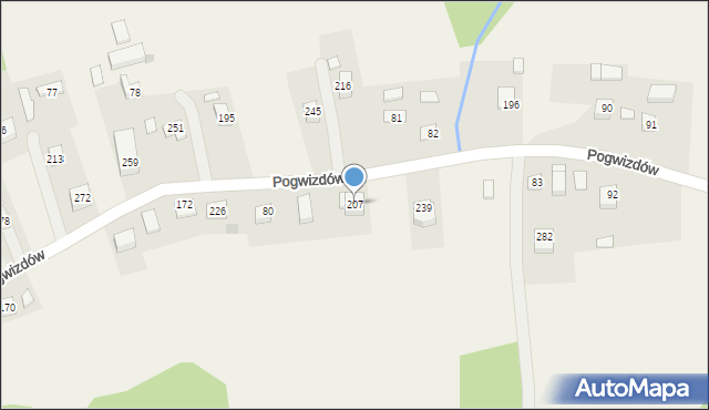 Pogwizdów, Pogwizdów, 207, mapa Pogwizdów