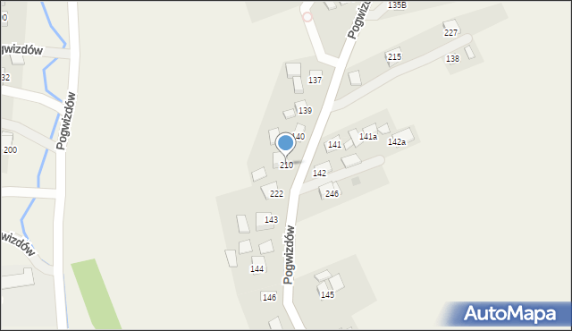 Pogwizdów, Pogwizdów, 210, mapa Pogwizdów