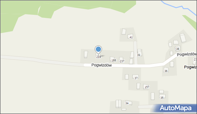 Pogwizdów, Pogwizdów, 219, mapa Pogwizdów