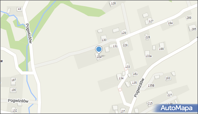 Pogwizdów, Pogwizdów, 224, mapa Pogwizdów