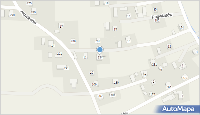 Pogwizdów, Pogwizdów, 234, mapa Pogwizdów
