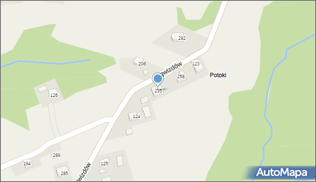 Pogwizdów, Pogwizdów, 235, mapa Pogwizdów