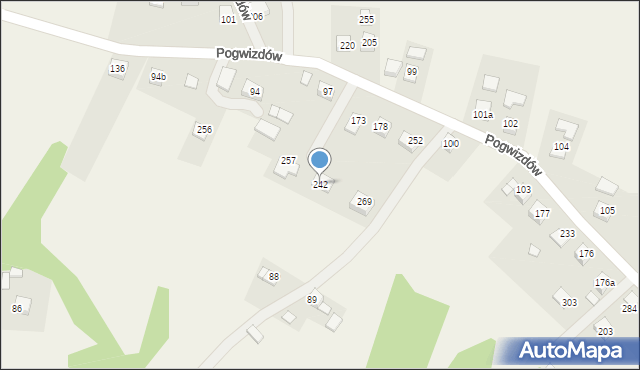 Pogwizdów, Pogwizdów, 242, mapa Pogwizdów
