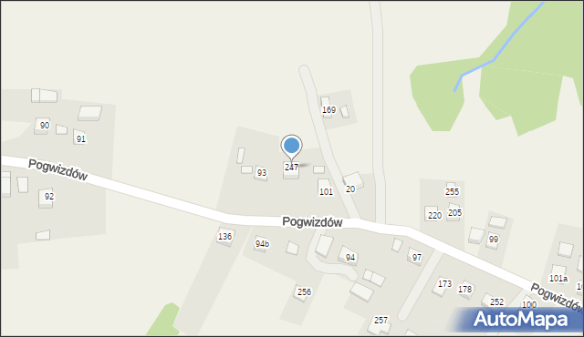 Pogwizdów, Pogwizdów, 247, mapa Pogwizdów