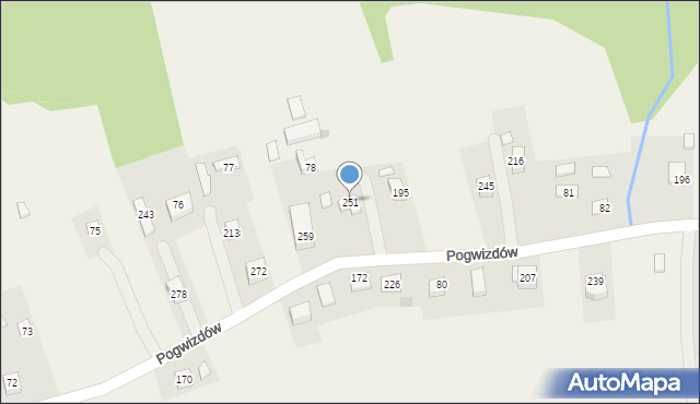 Pogwizdów, Pogwizdów, 251, mapa Pogwizdów