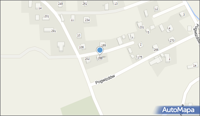 Pogwizdów, Pogwizdów, 288, mapa Pogwizdów