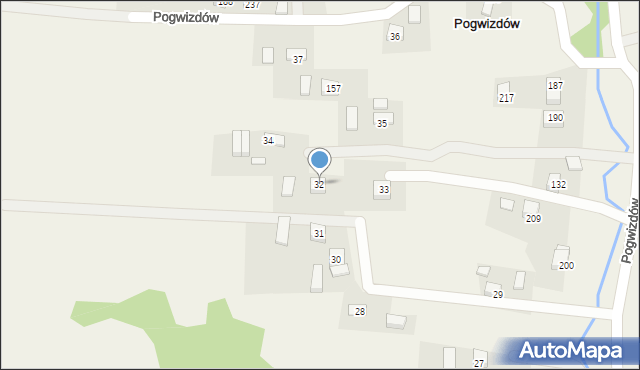 Pogwizdów, Pogwizdów, 32, mapa Pogwizdów