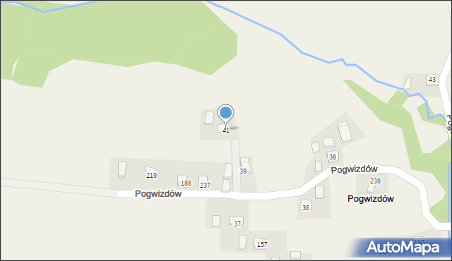 Pogwizdów, Pogwizdów, 41, mapa Pogwizdów