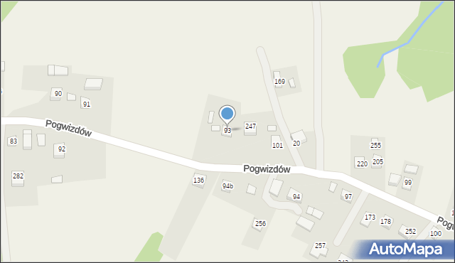 Pogwizdów, Pogwizdów, 93, mapa Pogwizdów