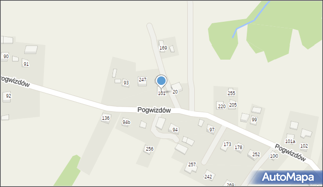 Pogwizdów, Pogwizdów, 94a, mapa Pogwizdów