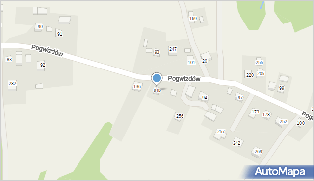 Pogwizdów, Pogwizdów, 94b, mapa Pogwizdów