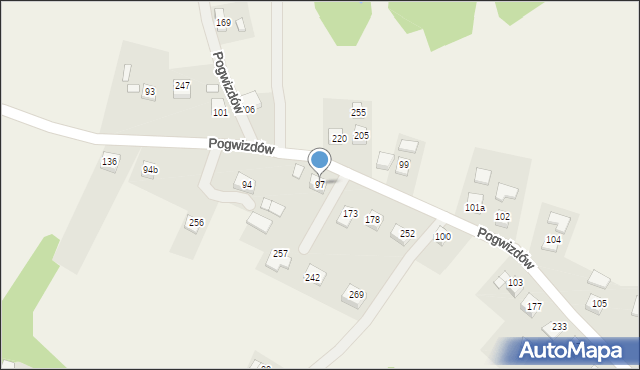 Pogwizdów, Pogwizdów, 97, mapa Pogwizdów