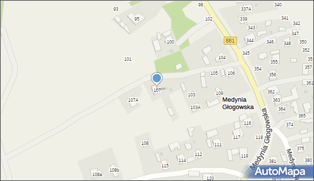 Pogwizdów, Pogwizdów, 107, mapa Pogwizdów