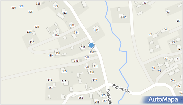 Pogwizdów, Pogwizdów, 340, mapa Pogwizdów