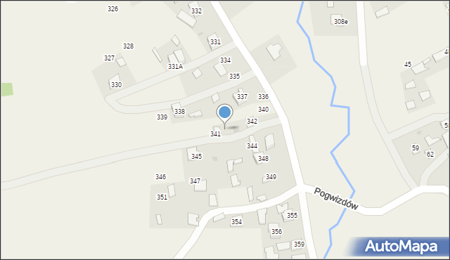 Pogwizdów, Pogwizdów, 343, mapa Pogwizdów