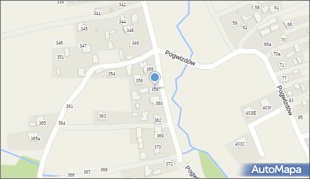 Pogwizdów, Pogwizdów, 359, mapa Pogwizdów