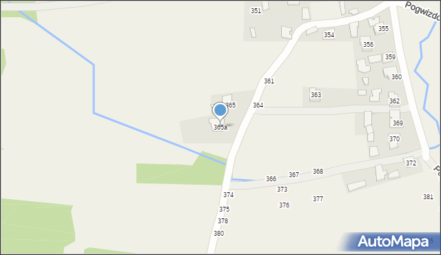 Pogwizdów, Pogwizdów, 365a, mapa Pogwizdów