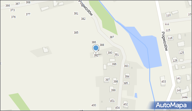 Pogwizdów, Pogwizdów, 392, mapa Pogwizdów