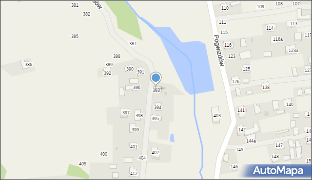 Pogwizdów, Pogwizdów, 393, mapa Pogwizdów