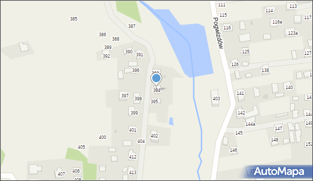 Pogwizdów, Pogwizdów, 394, mapa Pogwizdów