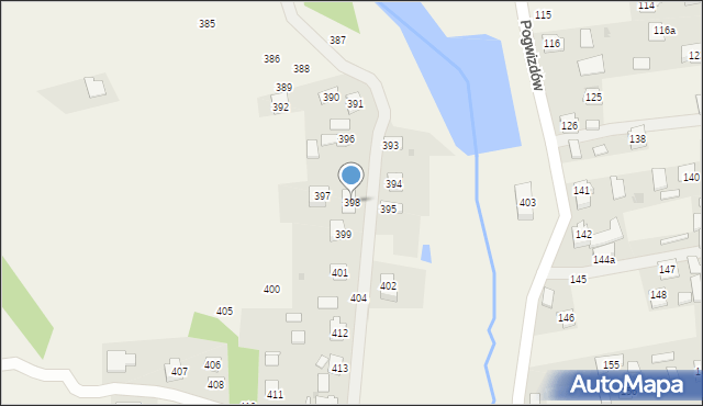 Pogwizdów, Pogwizdów, 398, mapa Pogwizdów