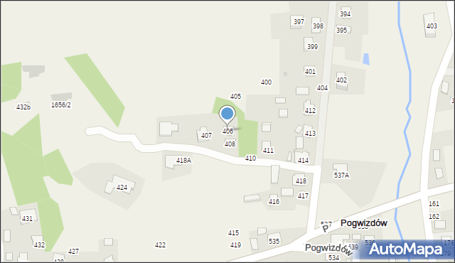 Pogwizdów, Pogwizdów, 406, mapa Pogwizdów