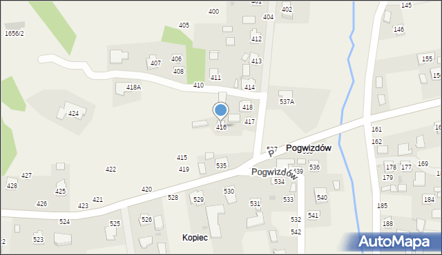 Pogwizdów, Pogwizdów, 416, mapa Pogwizdów